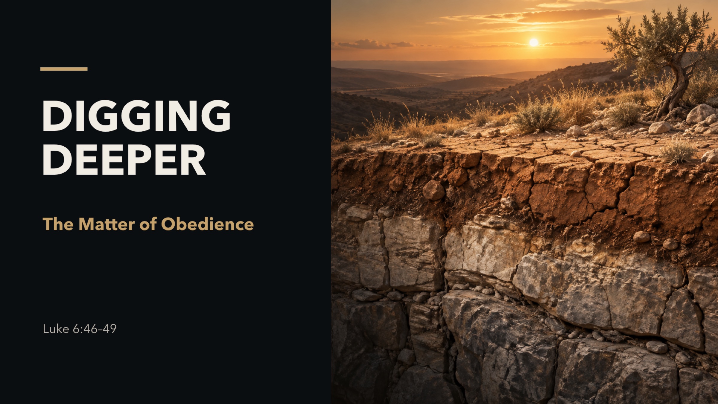 Bible Study Guide: Digging Deeper — The Matter of Obedience, Luke 6